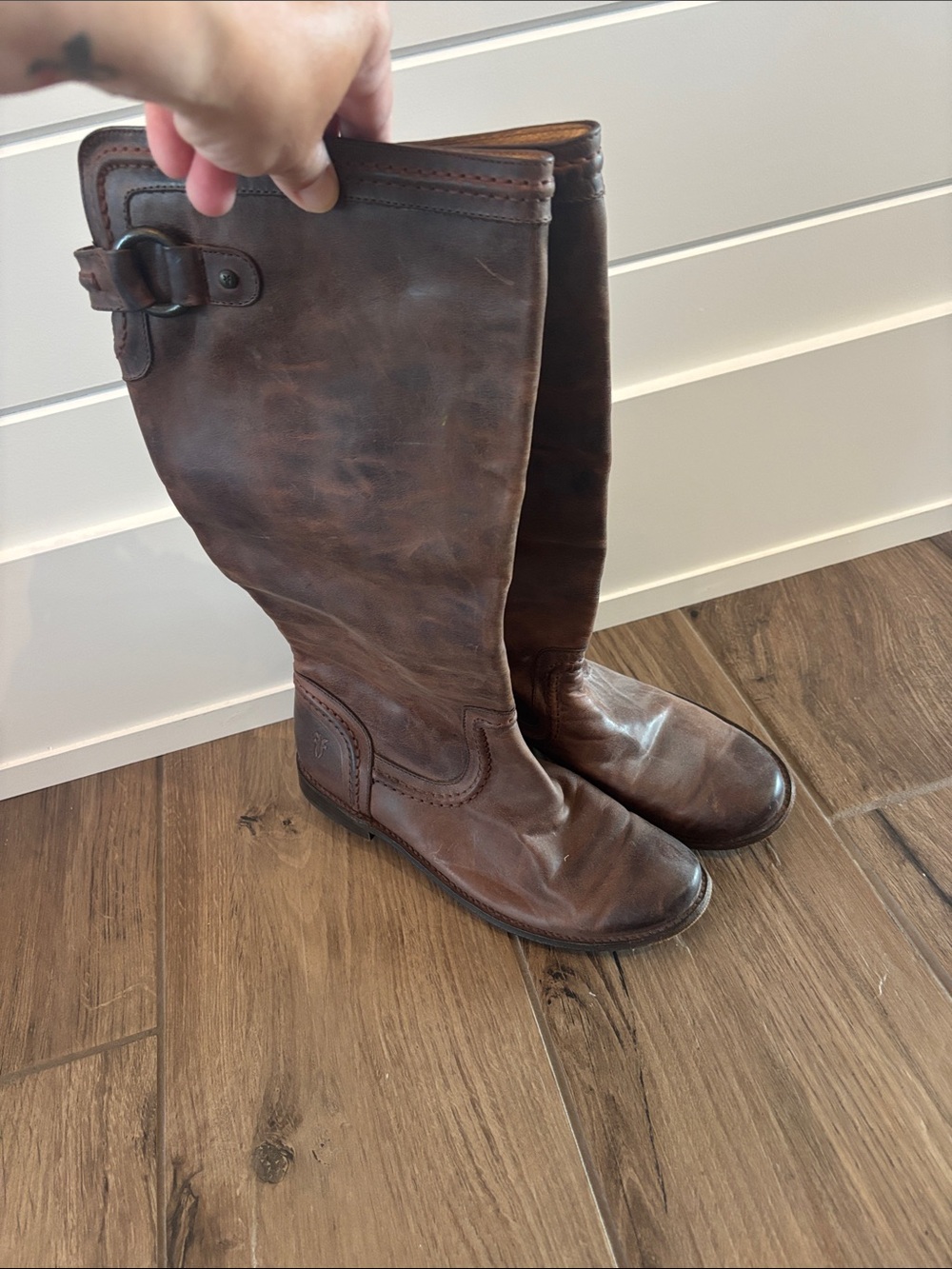 Frye Women's Brown Leather Riding Boots